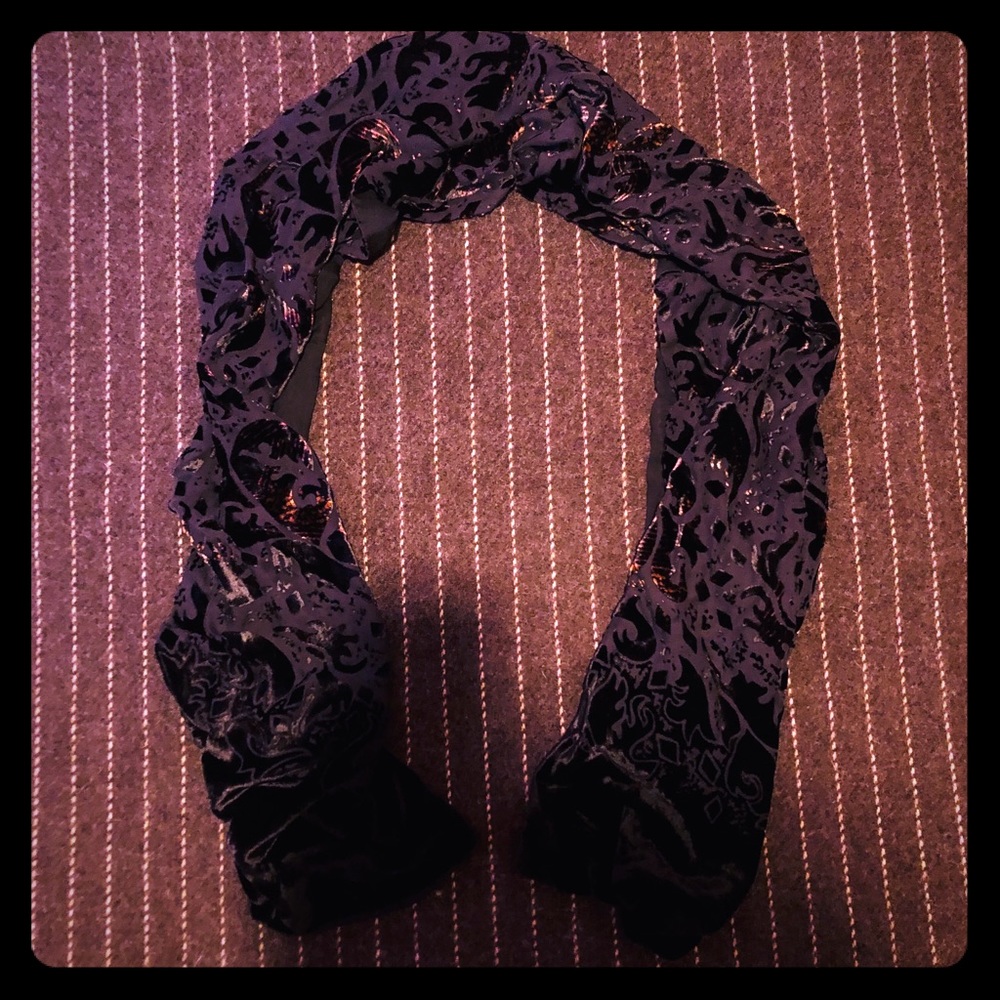 Gorgeous velvety black scarf